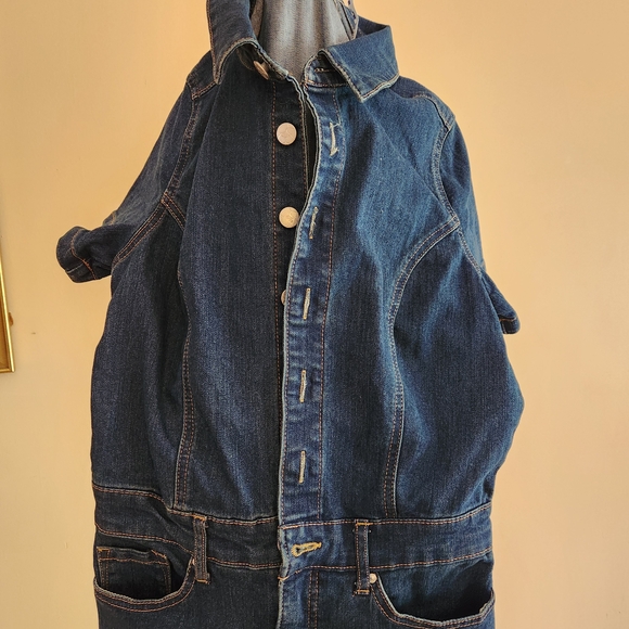 Jessica Simpson Navy Flare Jumpsuit - Picture 7 of 7